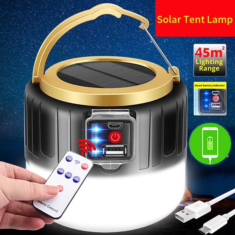 Power Outage Light - 280 Watt Solar-LED-Campinglampe, wiederaufladbare USB-Glühbirne für
