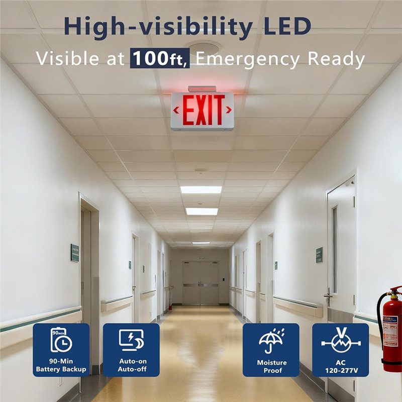 【A10R】Rotes Notausgangsschild  – Emergency Exit Sign Bewertung und Preis