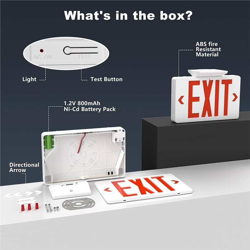 【A10R】Rotes Notausgangsschild  – Emergency Exit Sign Bewertung und Preis